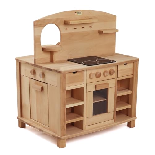 Kinderküche Cinderella aus Massivholz - geölt | Spielküche Holz | 4-seitig bespielbar | Kinder Küche für realistisches Kocherlebnis Kinderküche Cinderella aus Massivholz - geölt | Spielküche Holz | 4-seitig bespielbar | Kinder Küche für realistisches Kocherlebnis von Holzspielzeug Peitz