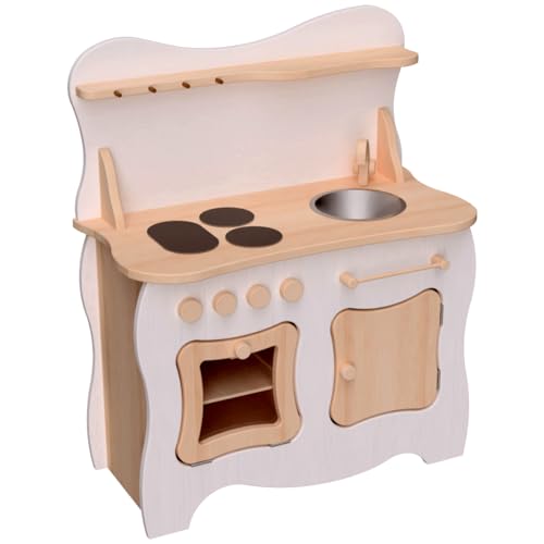 Kinderküche Schneewittchen in Weiß & Natur | Spielküche aus Holz mit Herd, Spüle & Backofen Kinderküche Schneewittchen in Weiß & Natur | Spielküche aus Holz mit Herd, Spüle & Backofen von Holzspielzeug Peitz