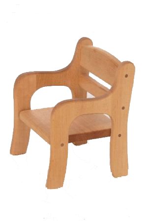 Puppenstuhl 5021 für Babypuppe - handgefertigte Massivholz-Puppenmöbeln - Natur von Holzspielzeug Peitz