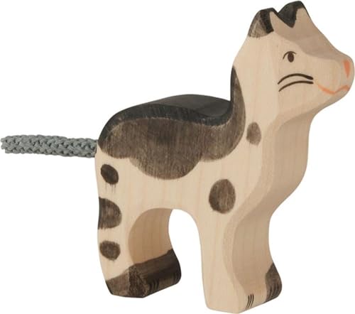 Holztiger 80540 - Spielfigur - Katze, klein, schwarz/weiß von Holztiger