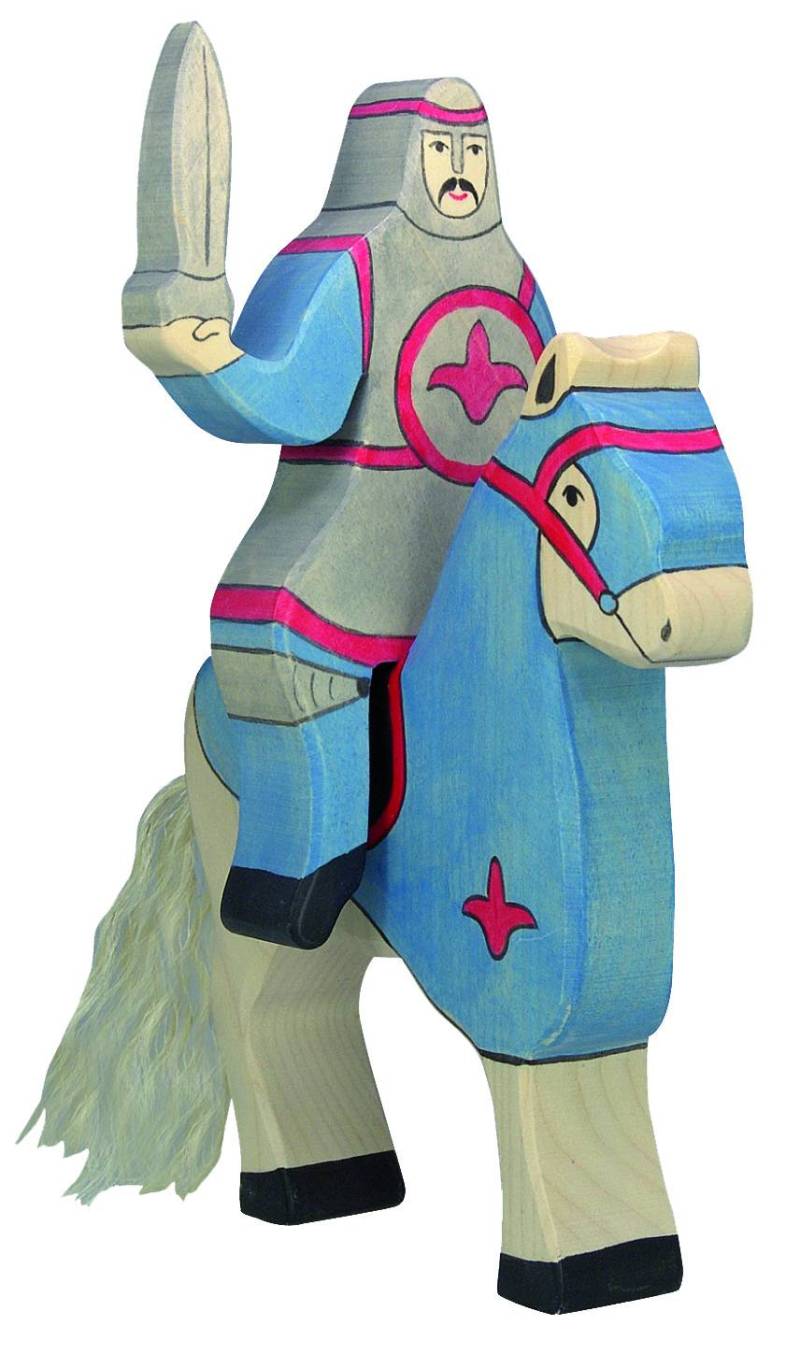 Holztiger Blauer Ritter, reitend (ohne Pferd) - von Holztiger