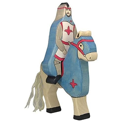 Holztiger Blauer Ritter mit Mantel, reitend (ohne Pferd), 80247 von Holztiger
