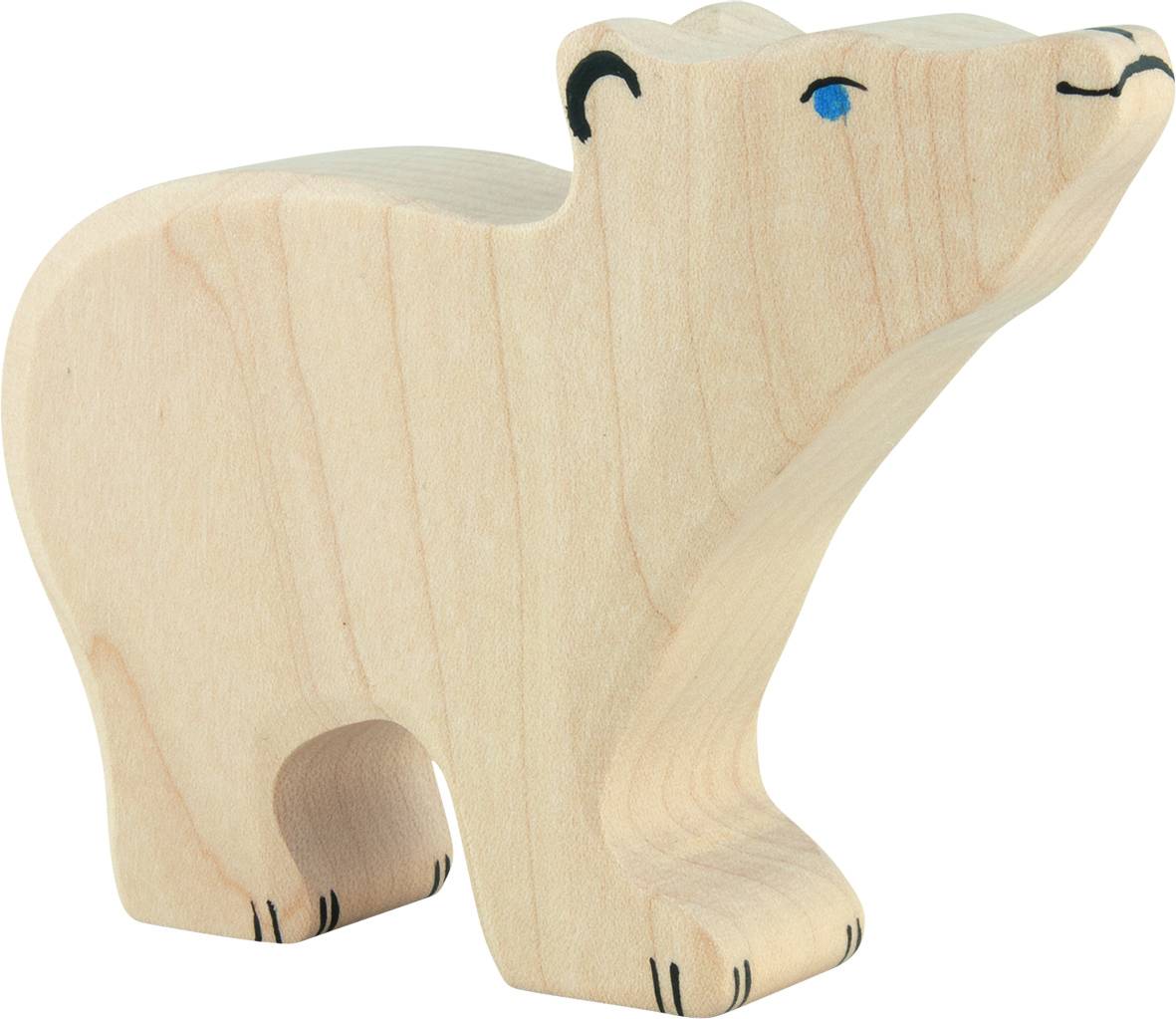 Holztiger Eisbär (klein, Kopf hoch) - von Holztiger