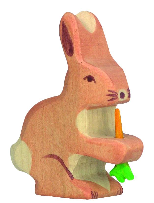 Holztiger Hase mit Karotte - von Holztiger