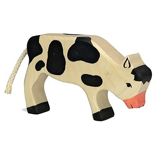 Holztiger Kalb, grasend, schwarz, 80004 Holztiger Kalb, grasend, schwarz, 80004 von Holztiger