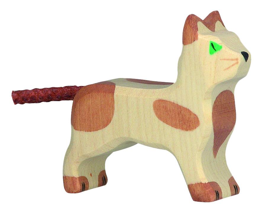 Holztiger Katze, stehend, klein - von Holztiger
