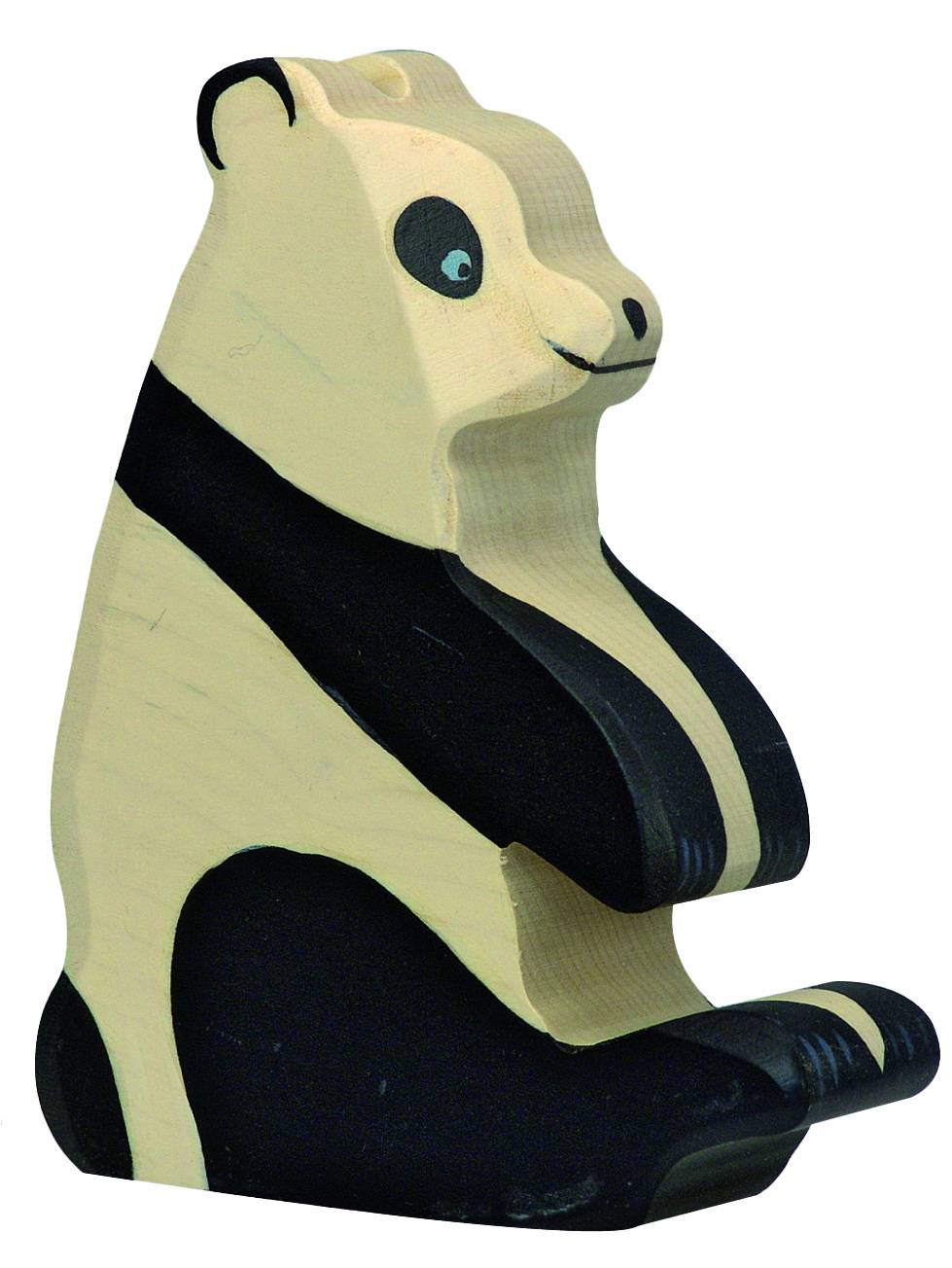 Holztiger Pandabär sitzend - von Holztiger