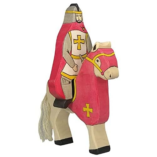 Holztiger Roter Ritter mit Mantel, reitend (ohne Pferd), 80246 von Holztiger