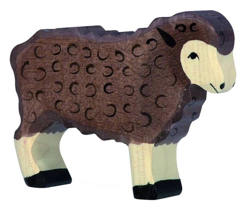 Holztiger Schaf (stehend, schwarz) - von Holztiger