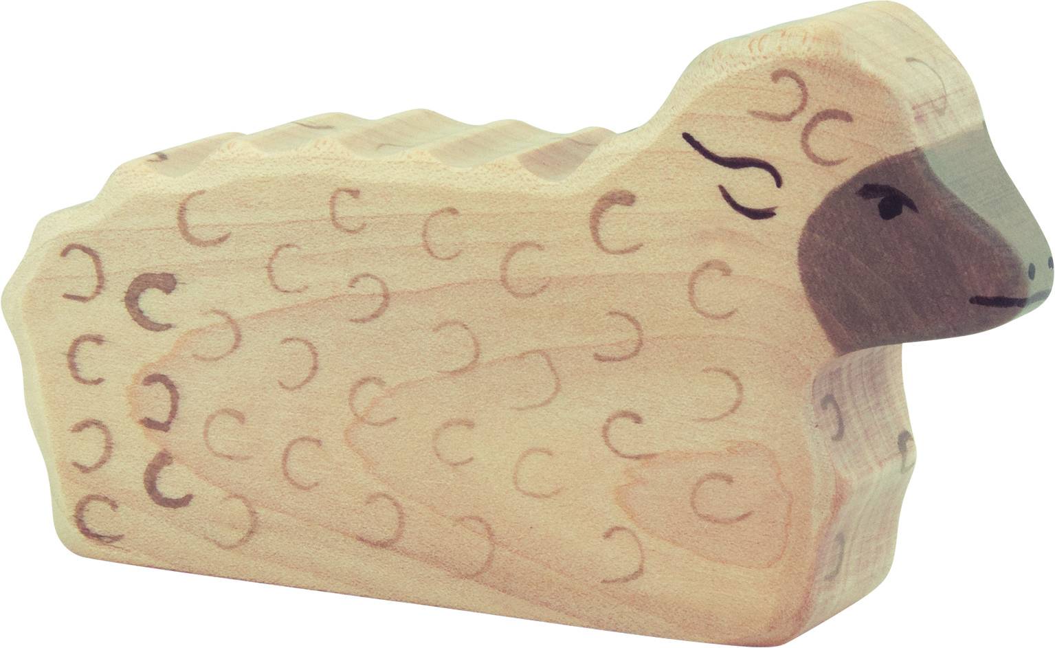 Holztiger Schaf liegend - von Holztiger