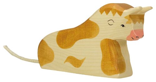 Holztiger Stier, liegend, braun, 80008 Holztiger Stier, liegend, braun, 80008 von Holztiger