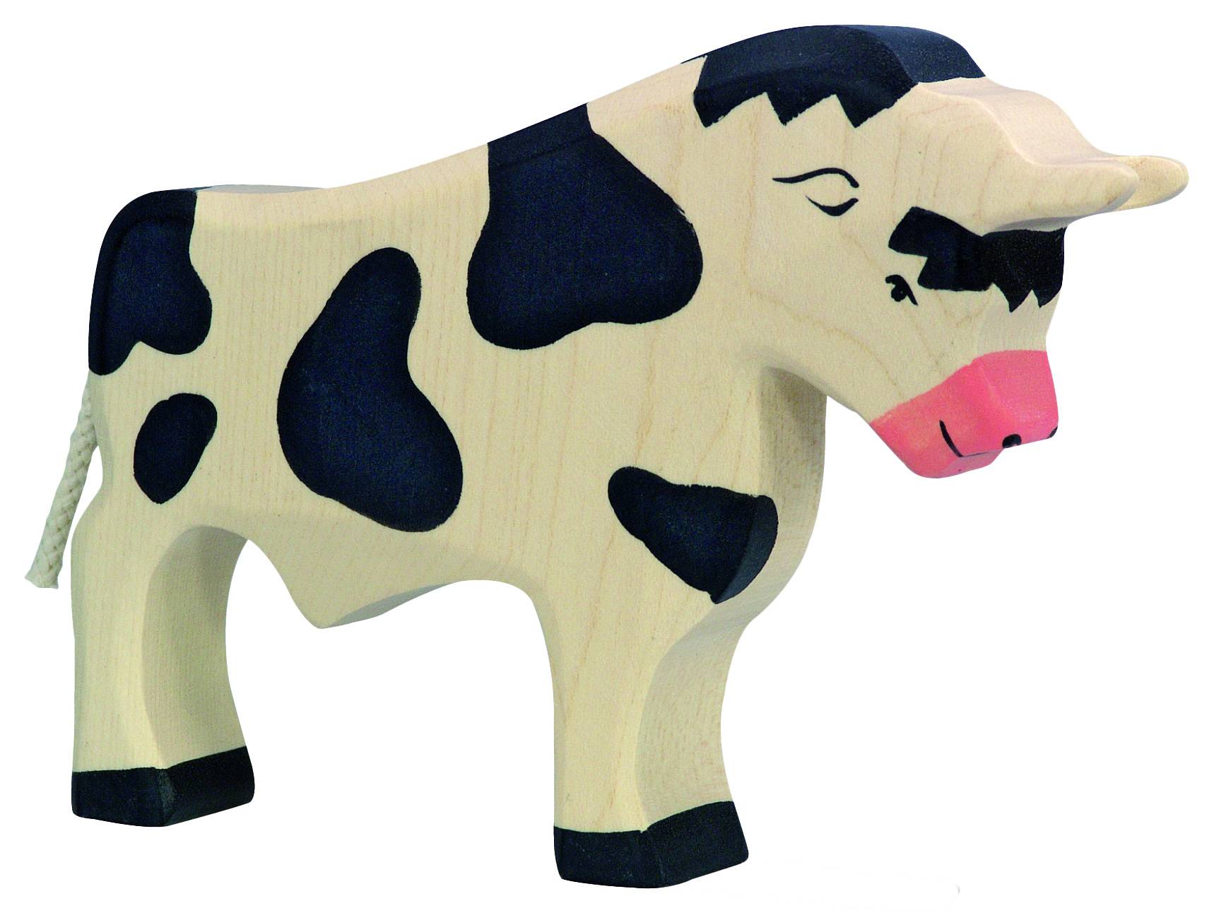 Holztiger Stier schwarz gefleckt - von Holztiger