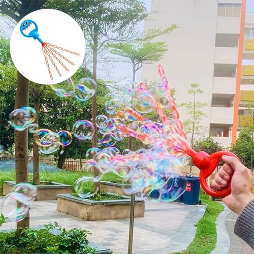 Five-Claw 32-Hole Bubble Toy, Smiley Bubble Magic Wand Maker, 5-Claw Bubble Wands for Kids, Children's Bubble Wand Toy, Water Toys for Toddler Girl Boys Adult Party Birthday Gift ( Color : Bubble wate von Homaskylynn