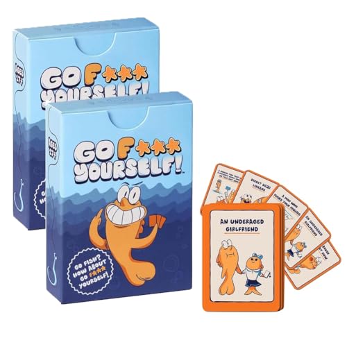 Homaskylynn Go Fish Kartenspiel, Goes F*ck Yourself! Das Go Fish Spiel der kleinen Demütigungen des Lebens, das Sie Schon Immer wollten, for Partys, Spieleabende, Neue Scherzgeschenke(2 Set) von Homaskylynn