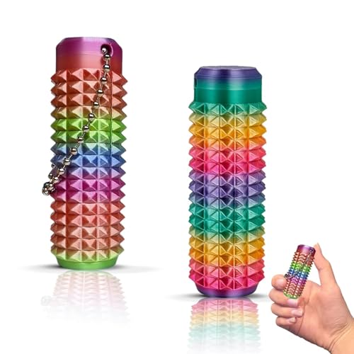 Little Ouchies Fidget, Schmerzstimulations-Zappelspielzeug, Tragbares Stimulationswerkzeug in Leuchtenden Farben, Stimulations-Schlüsselanhänger Im Taschenformat Mit Stacheligem Grippie-Design(Rainbow Little Ouchies Fidget, Schmerzstimulations-Zappelspielzeug, Tragbares Stimulationswerkzeug in Leuchtenden Farben, Stimulations-Schlüsselanhänger Im Taschenformat Mit Stacheligem Grippie-Design(Rainbow von Homaskylynn
