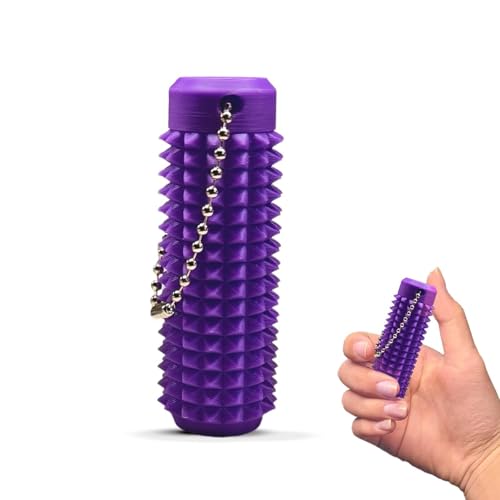 Little Ouchies Fidget, Schmerzstimulations-Zappelspielzeug, Tragbares Stimulationswerkzeug in Leuchtenden Farben, Stimulations-Schlüsselanhänger Im Taschenformat Mit Stacheligem Grippie-Design(Purple) Little Ouchies Fidget, Schmerzstimulations-Zappelspielzeug, Tragbares Stimulationswerkzeug in Leuchtenden Farben, Stimulations-Schlüsselanhänger Im Taschenformat Mit Stacheligem Grippie-Design(Purple) von Homaskylynn