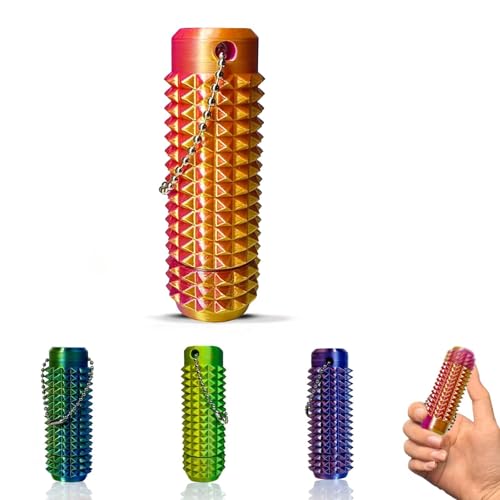 Little Ouchies Fidget, Schmerzstimulations-Zappelspielzeug, Tragbares Stimulationswerkzeug in Leuchtenden Farben, Stimulations-Schlüsselanhänger Im Taschenformat Mit Stacheligem Grippie-Design(Orange- Little Ouchies Fidget, Schmerzstimulations-Zappelspielzeug, Tragbares Stimulationswerkzeug in Leuchtenden Farben, Stimulations-Schlüsselanhänger Im Taschenformat Mit Stacheligem Grippie-Design(Orange- von Homaskylynn