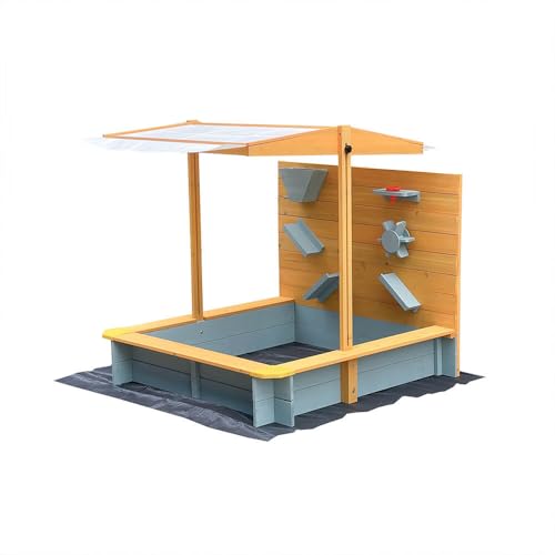 HOME DELUXE Sandkasten mit Überdachung Sandy - Holz/Grau I Sandkasten mit Überdachung, Holzsandkasten überdacht, Kinder Sandkasten mit Dach, wetterfester Sandkasten, Sandkiste mit Sonnenschutz, HOME DELUXE Sandkasten mit Überdachung Sandy - Holz/Grau I Sandkasten mit Überdachung, Holzsandkasten überdacht, Kinder Sandkasten mit Dach, wetterfester Sandkasten, Sandkiste mit Sonnenschutz, von Home Deluxe