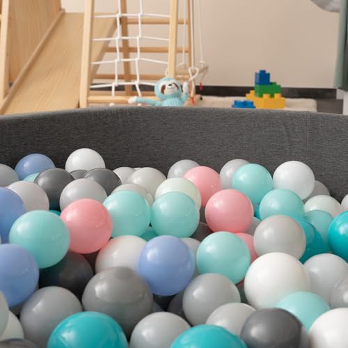 HOME DELUXE - Spielbälle Spin - Bälle für Bällebad - Pastellfarbe, 120 Stück I Babybälle Kugelbad Plastikbälle von Home Deluxe