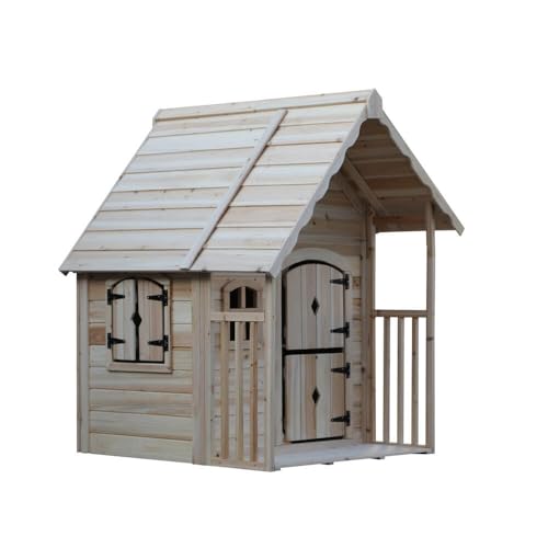 HOME DELUXE Spielhaus Kimi – Natur | Holz-Kinderhaus für Garten & Outdoor-Spielspaß von Home Deluxe