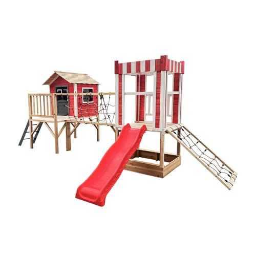 HOME DELUXE - Spielpark WUNDERLAND - Kiefernholz, 555 x 340 x 215 cm, zum Klettern, Rutschen, Buddeln I Kinderpark Outdoor Spielplatz Klettergerüst HOME DELUXE - Spielpark WUNDERLAND - Kiefernholz, 555 x 340 x 215 cm, zum Klettern, Rutschen, Buddeln I Kinderpark Outdoor Spielplatz Klettergerüst von Home Deluxe