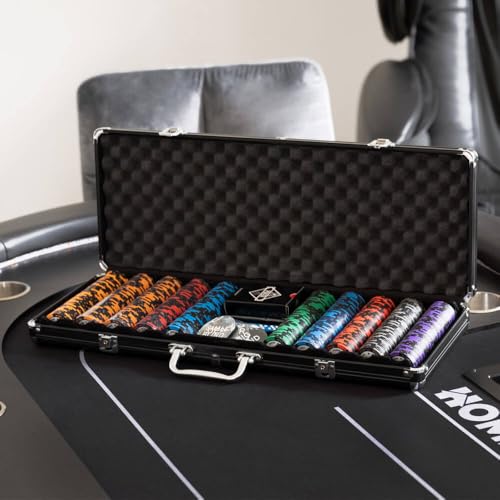 Home Deluxe - Pokerkoffer NO Limit - hochwertiger Aluminiumkoffer, Wasserfeste Karten, 500 Pokerchips inkl. Small- & Big Blind Button I Pokerset Pokerchips Pokerdeck Home Deluxe - Pokerkoffer NO Limit - hochwertiger Aluminiumkoffer, Wasserfeste Karten, 500 Pokerchips inkl. Small- & Big Blind Button I Pokerset Pokerchips Pokerdeck von Home Deluxe