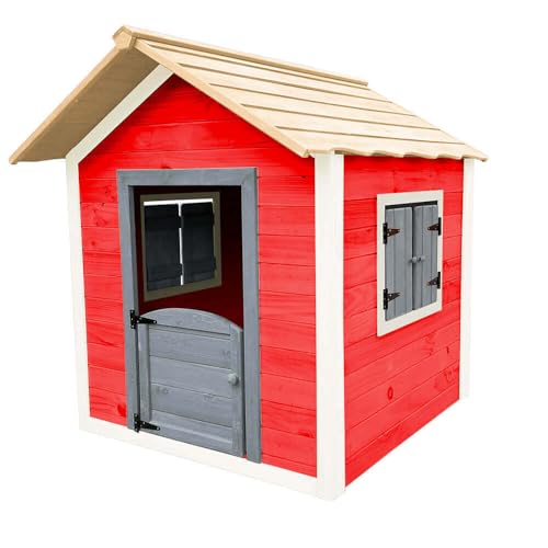 Home Deluxe - Spielhaus - DAS KLEINE Schloss - 101 x 106 x 128 cm TÜV Geprüft - inkl. Montagematerial I Gartenhaus Holzhaus Kinderhaus von Home Deluxe