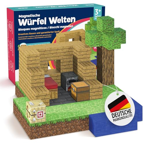 Home Kids World Magnetische Bausteine - enthält 95 Magnetbausteine im Stil Einer Mine, unabhängig laborgeprüft, fördert Kreativität, Flexible Bauweise, Kinder ab 3 Jahren von Home Kids World