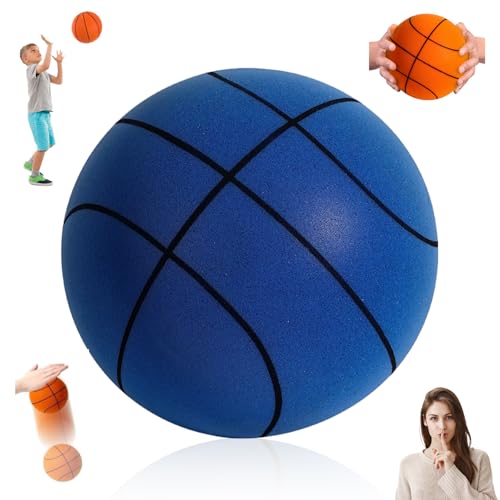 HomeJoySet 2025 Upgrade Indoor-Training Leiser Basketball - Schaumstoffball for Jugendliche (Grün, Nr. 7)(Blue,NO.3) von HomeJoySet