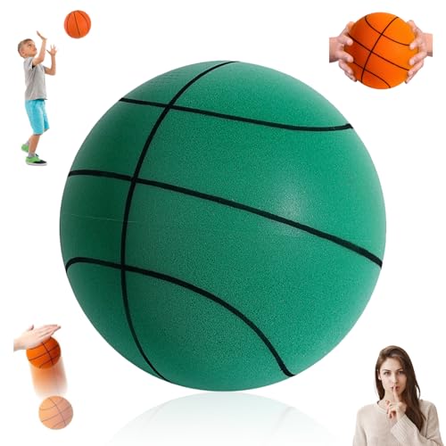 HomeJoySet 2025 Upgrade Indoor-Training Leiser Basketball - Schaumstoffball for Jugendliche (Grün, Nr. 7)(Green,NO.7) von HomeJoySet