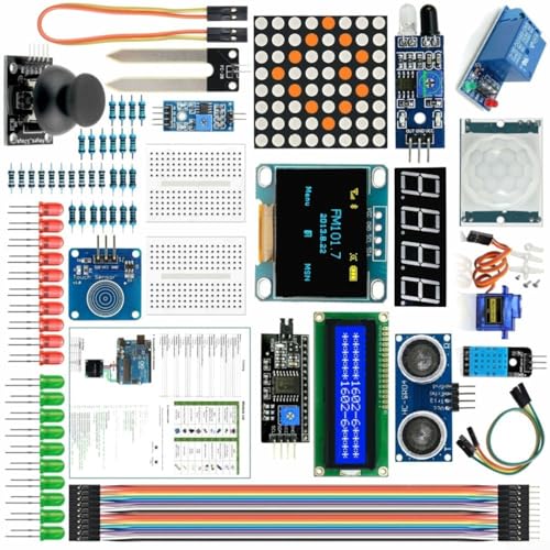 HomeVortex Elektronik-Komponenten-Spaß-Kit, DIY Elektronisches Komponenten-Kit, Elektronisches Steckplatine-Set, 3-in-1-Mini-Winkelmesser mit metrischem Lineal HomeVortex Elektronik-Komponenten-Spaß-Kit, DIY Elektronisches Komponenten-Kit, Elektronisches Steckplatine-Set, 3-in-1-Mini-Winkelmesser mit metrischem Lineal von HomeVortex