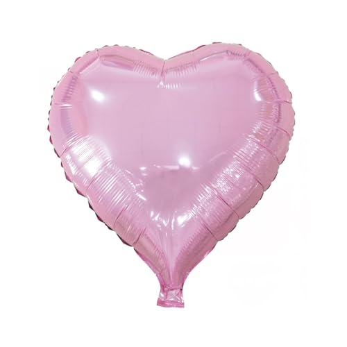 Homéa, Ballon Herz Metallise mit Strohhalm, Höhe 45 cm, Rosa von Homéa
