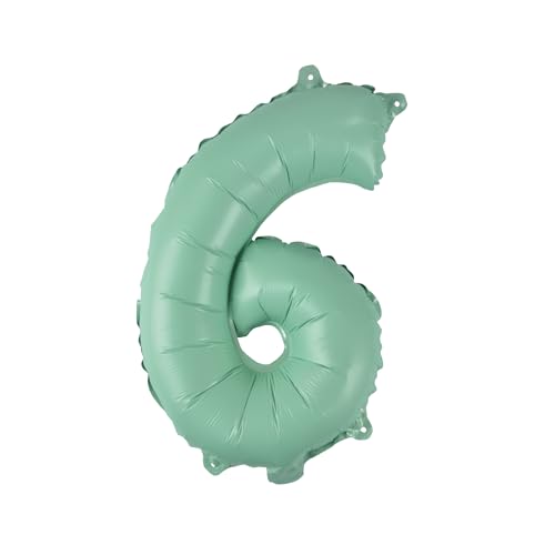 Homéa, Ballon Zahl 6, Metallise, aus Aluminium, mit Strohhalm, Höhe 40 cm, mehrfarbig Homéa, Ballon Zahl 6, Metallise, aus Aluminium, mit Strohhalm, Höhe 40 cm, mehrfarbig von Homéa