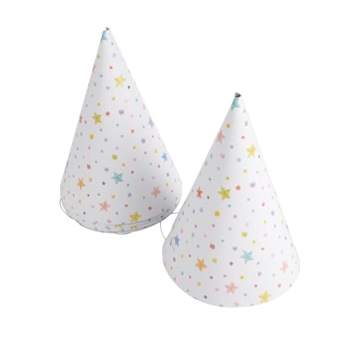 Homéa, Set mit 6 Geburtstagshüten, aus Karton, Höhe 16 cm, farbig von Homéa