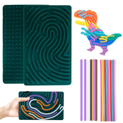 2 Stück Sensorik Spielzeug Activity Board, Silicone Sensory Activity Board, Doppelseitiges Sensorisches Spielzeug Aktivitätsbrett Mit 22 Silikonstäbchen Für Kinder Zur ADHD Angstzuständen Autismus 2 Stück Sensorik Spielzeug Activity Board, Silicone Sensory Activity Board, Doppelseitiges Sensorisches Spielzeug Aktivitätsbrett Mit 22 Silikonstäbchen Für Kinder Zur ADHD Angstzuständen Autismus von Homefantasy