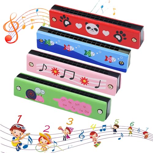 Mundharmonika Kinder,4 Stück Mundharmonika,Mundharmonika aus Holz,16 Löcher Diatonisch Mundharmonika,Mundharmonika Spielzeug,für Anfänger/Profis Spielzeug Geschenke für Kinder (Stil 2) Mundharmonika Kinder,4 Stück Mundharmonika,Mundharmonika aus Holz,16 Löcher Diatonisch Mundharmonika,Mundharmonika Spielzeug,für Anfänger/Profis Spielzeug Geschenke für Kinder (Stil 2) von Homefantasy