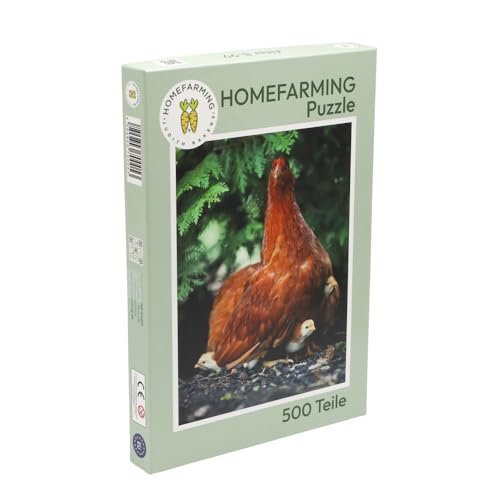 Homefarming Hühner Puzzle 500 Teile - das Huhn-Puzzle mit 500 Teilen ist für kleine Fans ab 6 Jahren, Anfänger und Experten geeignet. von Homefarming Judith Rakers
