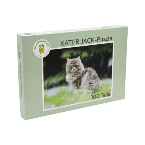 Homefarming Kater Jack Puzzle 100 Teile - zuckersüße 100 Teile Puzzel für alle Fellnasen-Fans und Naturfreunde! von Homefarming Judith Rakers