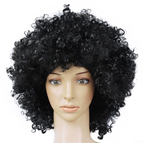 Fußballspiel Cheer For Wig Props for Football Events and Sports Parties Headwear (Black) von Homefurnishmall