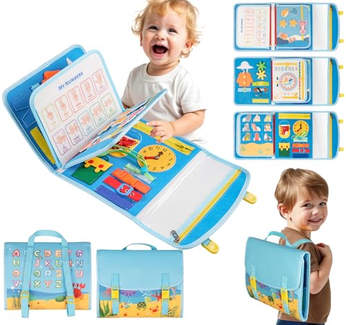 Homewit Busy Board Montessori Spielzeug ab 1 2 3 4 Jahr,Reisespielzeug für Kinder,Geeignet als Geburtstagsgeschenk für Junge im Alter von 1–4 Jahren, zum Erlernen von Lebens und Motorikfähigkeiten Homewit Busy Board Montessori Spielzeug ab 1 2 3 4 Jahr,Reisespielzeug für Kinder,Geeignet als Geburtstagsgeschenk für Junge im Alter von 1–4 Jahren, zum Erlernen von Lebens und Motorikfähigkeiten von Homewit