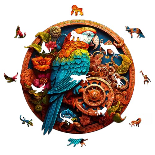 Homewit Holzpuzzle Tiere,Puzzle 200 Teile Kinder,Unregelmäßiges Papageien Puzzle, 33 x 33 cm Großes Holz Puzzle Set für Erwachsene Homewit Holzpuzzle Tiere,Puzzle 200 Teile Kinder,Unregelmäßiges Papageien Puzzle, 33 x 33 cm Großes Holz Puzzle Set für Erwachsene von Homewit
