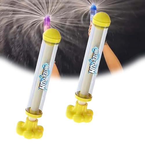 ‌2 Stück Feuerwerk-Wasserpistole für Erwachsene | Hochdruck & Ausziehbar | Romantisches Feuerwerk-Design für Paare am Pool, Strand, Partys und Spaß im Freien (Gelb) von Homgo