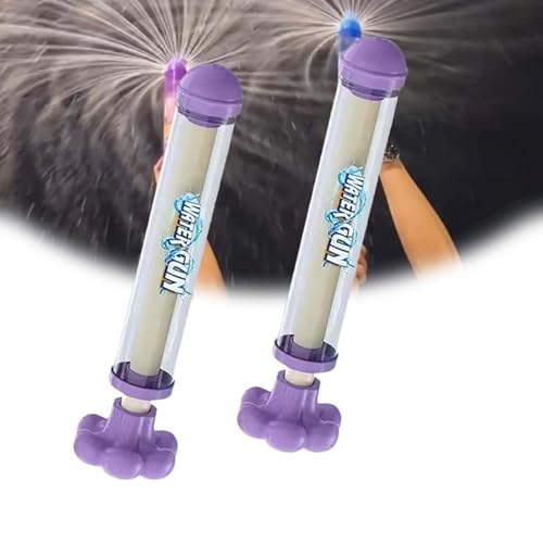 ‌2 Stück Feuerwerk-Wasserpistole für Erwachsene | Hochdruck & Ausziehbar | Romantisches Feuerwerk-Design für Paare am Pool, Strand, Partys und Spaß im Freien (Lila) von Homgo