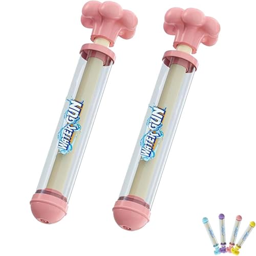 ‌2 Stück Feuerwerk-Wasserpistole für Erwachsene | Hochdruck & Ausziehbar | Romantisches Feuerwerk-Design für Paare am Pool, Strand, Partys und Spaß im Freien (Rosa) von Homgo