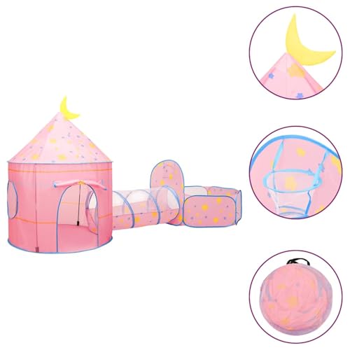Homgoday Spielzelt für Kinder Rosa 301x120x128 cm Spielzelt Model93677 von Homgoday