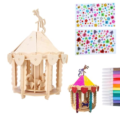 Bastelset Kinder Ab 5 6 7 8 9 10 11 12 Jahre Geschenke Für Mädchen Junge Kindergeburtstag DIY Basteln Set Kreativ Bastelsachen Malen 3D Holzpuzzle Kindergeschenke Holzbausatz Geburtstag Karussell Bastelset Kinder Ab 5 6 7 8 9 10 11 12 Jahre Geschenke Für Mädchen Junge Kindergeburtstag DIY Basteln Set Kreativ Bastelsachen Malen 3D Holzpuzzle Kindergeschenke Holzbausatz Geburtstag Karussell von Homorro