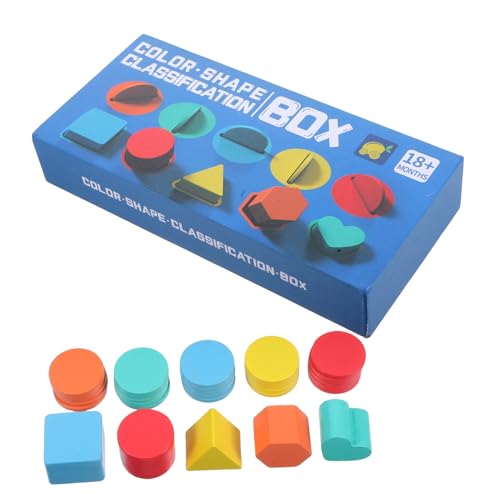 Homoyoyo 1 Box Holzform Und Farbsortierspielzeug Für Kleinkinder Montessori Bildungslernbox Feinmotorik Development Form Erkennungsspiel Sensorisches Matching Toy von Homoyoyo