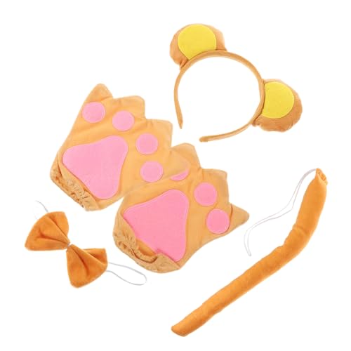 Homoyoyo 1 Satz Affenkostüm Set für Tierische Kopfbedeckung mit Fliege Lustige Verkleidung für Cosplay Fasching Partys Bequemes Weiches Material für Stundenlangen Spaß von Homoyoyo