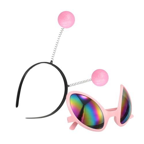 Homoyoyo 1 Satz Außerirdische Brille Stirnband Alien-Augen-Stirnband aus Karikatur thematisiert für sonnenbrille partybrille foto requisiten Alien-Haarschmuck Plastik Rosa Homoyoyo 1 Satz Außerirdische Brille Stirnband Alien-Augen-Stirnband aus Karikatur thematisiert für sonnenbrille partybrille foto requisiten Alien-Haarschmuck Plastik Rosa von Homoyoyo