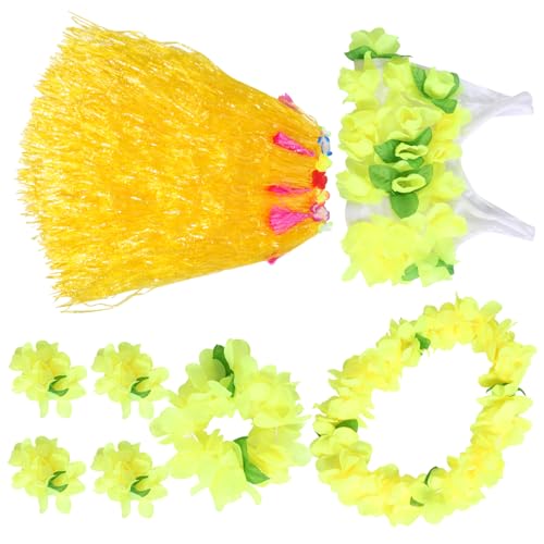 Homoyoyo Hawaiianisches Grasrock-set – 80 Cm Luau-partykostüme Mit Halskette Und Armband Für Frauen Und Erwachsene Homoyoyo Hawaiianisches Grasrock-set – 80 Cm Luau-partykostüme Mit Halskette Und Armband Für Frauen Und Erwachsene von Homoyoyo